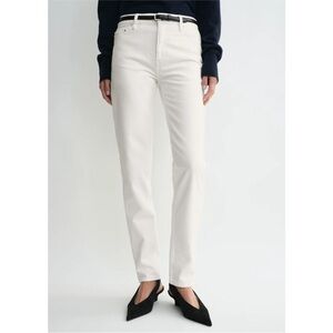 Toteme Cotton Organic Tapered Leg Denim Coated White size 27/34 Worn Once